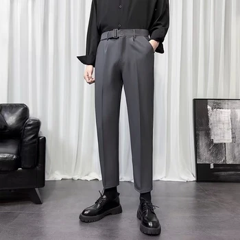 2023 Oblek Nohavice Mužov Voľný Čas Priamo Kórejský Klasické Módne Business Bežné Formálne Oblečenie Jednofarebné Sako Nohavice Muž Y394