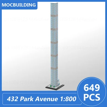 432 Park Avenue 1:800 Mierke Architektúry Model Moc Stavebné Bloky Diy Zhromaždiť Tehly Vzdelávacie Displej Dieťa, Hračky, Darčeky 649PCS