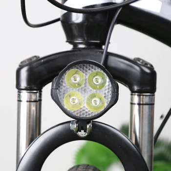 48V Elektrických Bicyklov Svetla Vysoký Jas s Horn Elektrický Skúter LED Predné Svetlo na Úsporu Energie Cyklistické Príslušenstvo