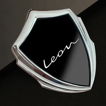 Auto Nálepky 3D Štýl Znak Auto Tela Sklon Nálepky Odtlačkový Odznak Accessorie Interiéru Kovové Auto Nálepky pre Verejné LEON