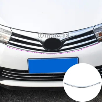 Auto Tvarovanie Krytu Detektora ABS Chrome Výbava Predné Stick Mriežky Grilovacia Mriežka, Odsávače Rám Pre Toyota Corolla Altis 2014 2015 2016
