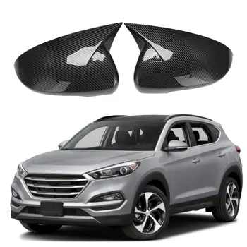 Auto Uhlíkových Vlákien Ox Horn Spätné Bočné Sklo, Zrkadlo Pokrytie Výbava Rám, Bočné Zrkadlo Čiapky pre Hyundai Tucson 2015-2020