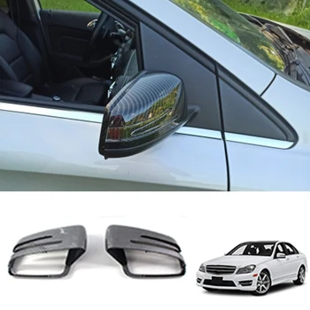 Auto Uhlíkových Vlákien Spätné Bočné Zrkadlo Náhradný Kryt pre Mercedes Benz a B C E Trieda W204 W212 W176 W246 C218 X156
