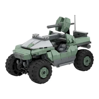 Bojové Vozidlo Auto 32633 Halo Warthog Vojny MOC-28267 Vojenská Zbraň Model 1 Halo 2 DIY Bloky Hračky pre Deti Narodeninám