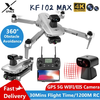 Drone KF102 MAX GPS 4K Profesional 8K HD Kamera RC Vzdialenosť 1200M 2-Os Gimbal Anti-Shake Striedavé Quadcopter Vrtuľníky Hračky