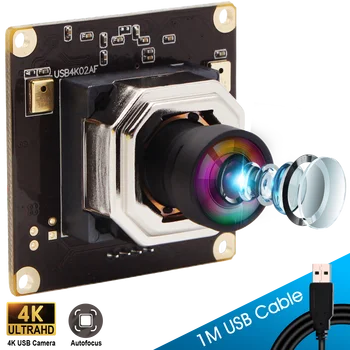 ELP 4K automatické Zaostrovanie USB Modul Kamery s mikrofónom IMX415 Mini Vložené Wecam Rada Bez Skreslenia Objektívu Pre PC, Video Stream