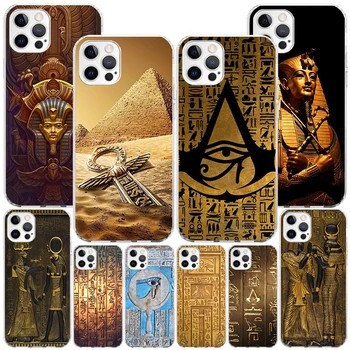 Egypt Nefertiti Anubis Ankh Faraóna Phnoe puzdro pre Iphone 11 12 13 Mini 14 15 Pro Max X Xs Xr 7 Plus 8 + Apple 6S SE 2020 Jedinečný
