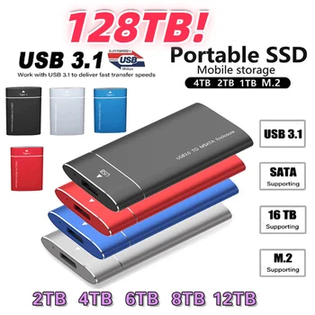 Externé HDD USB 3.1 Typ-C Portable 500GB Vymeniteľné SSD 16T 10 TON 8T Rozšírenie Upgrade Vysokej SpeedHard Disku Ukladacie Zariadenia