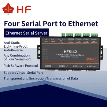 HF5142B RS232 na Ethernet, Rs485 do siete Ethernet, 4 Porty RJ45 RS232/485/422 Sériový Na Ethernet Zadarmo RTOS HF5142B