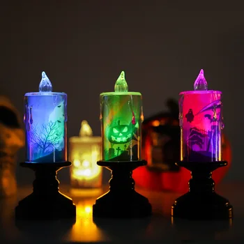 Halloween Dekoratívne Tekvice Sviečka, stolná Lampa LED Elektronické Sviečky Lampy Horor Noc Lampa Tabuľka nastavenia Halloween Party Decor
