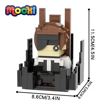 MOOXI Tvorivé Anime Charakter Budovy Tehla Akcie Obrázok Meč Zbraň Model DIY Zmontované Blok Hračka Pre Deti Darček MOC1196