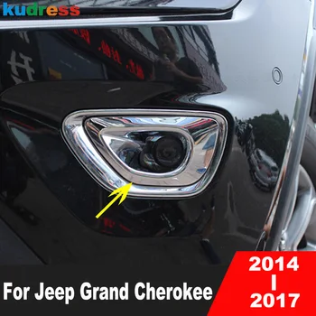 Na Jeep Grand Cherokee 2014 2015 2016 2017 Chrome Auto Predné Hmlové Svetlo Lampy Kryt Výbava Foglight Rámu Trim Vonkajšie Príslušenstvo