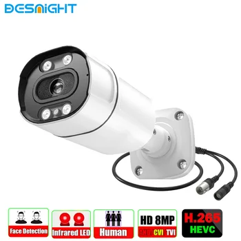 Nové 4K 2MP 5MP AHD Videa Vonkajšie Tvár Ľudských Auto Detekcia CCTV Domov 8MP Nočné Videnie Bezpečnostné Kamery