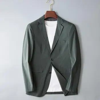 Nové pánske Módne Oblečenie Slim Fit Odevy Pre Mužov Farbou Dve Tlačidlá Kostým Kvalitné Mužskej Blaze ABB206