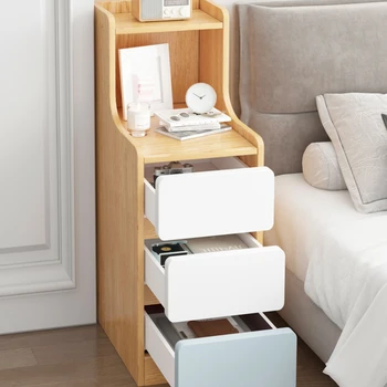 Nočný stolík jednoduchý, moderné spálne malý ultra-úzke nočná skrinka prenájom miestnosti, malé skrinky jednoduché posteli rack