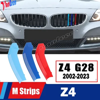 Pre BMW Z4 Série E85 E89 G28 2002-2023 Auto 3D M Styling Prednej Mriežky, Trim Bumper Kryt Pásky Nálepky Externé Príslušenstvo