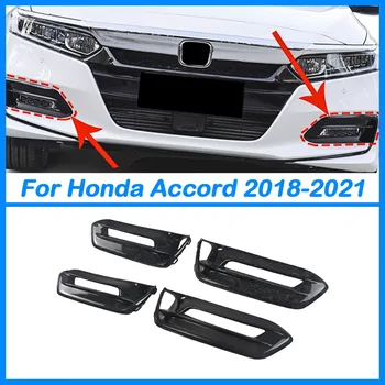Pre Honda Accord 2018-2021 Uhlíkových Vlákien Predný Nárazník Hmlové Svetlo DRL Jazdu cez Deň Lampa Kryt Rámu Kapota Mriežka Modifikácia