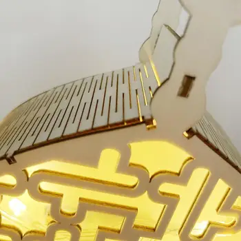 Ramadánu Adventný Kalendár DIY Tabuľka Dekor 30 Úložné Zásuvky s LED Svetlom
