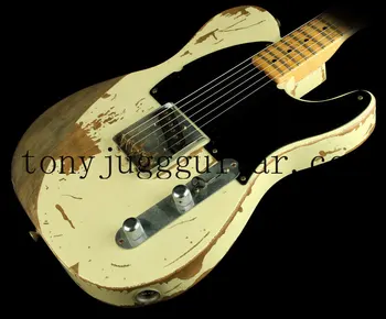 Rhxflame 1954 Jeff Beck Yardbirds Esquire Ťažké Relikvie Biely Gitara Masterbuilt Tým, Todd Krause, Ročník Prijímačov,