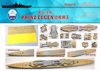Shipyardworks 350014 1/350 Drevené Paluby nemecký Prinz Eugen pre Trumpeter 05313