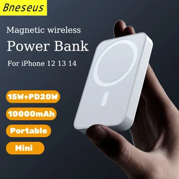 10000mAh Magnetické Power Bank Macsafe Bezdrôtová Nabíjačka Pre iPhone 12 13 14 Apple Externé Pomocné Batérie Prenosné Powerbank