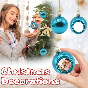 1pc Vianočný Strom Gule Vianočné Dekorácie Lesklý Loptu Závesy Ozdoby Domova Prívesok Vianočné Ozdoby