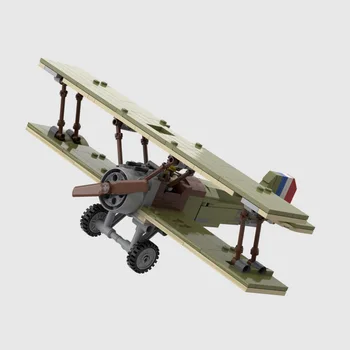 258PCS WW2 Vojenskú MOC Sopwith Camel malých lietadiel Model DIY kreatívne nápady high-tech Deti Hračka Darček Stíhacieho Lietadla Bloky