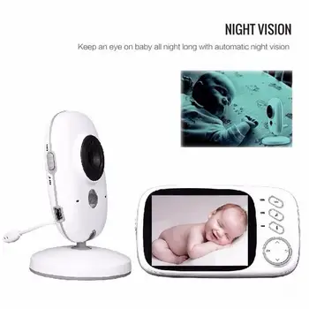 3.2 Palcový Bezdrôtový Video Farba Baby Monitor S Vysokým Rozlíšením Detská Opatrovateľka Bezpečnostné Kamery Na Nočné Videnie Monitorovanie Teploty