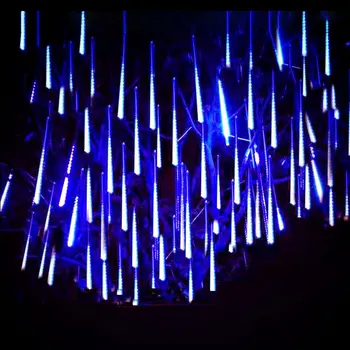 30/50 meteorický dážď LED Reťazec Svetlo Vonkajšie Nepremokavé Víla Svetlo Street Party Vianočné Girlandy Vianočný Strom Dekorácie 2024