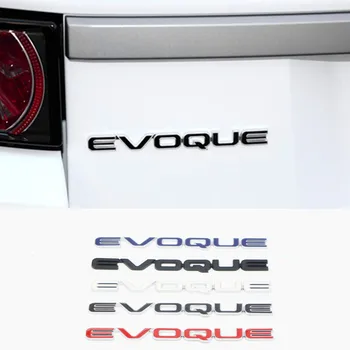3D Kovov EVOQUE Písmená Zadné Boot batožinového priestoru Znak, Odznak Nálepky, Nálepky Na Land Rover Range Objav Auto Styling Príslušenstvo