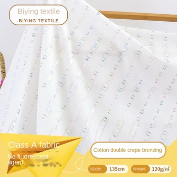 500X135CM Polka-dot Samoopaľovacie Krepové Bavlna 40 Double-layer Domácnosti, Oblečenie, Pyžamá Dieťa Textílie