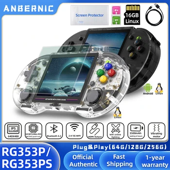 ANBERNIC RG353P RG353PS 64 Bit Retro Prenosné hracie Konzoly RK3566 3,5 Palcový IPS Displej Podpora 5G WiFi 4.2 Bluetooth Plug&Play