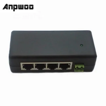 ANPWOO 4 LAN Porty Pasívny Power Over Ethernet Modul Injektor DC 9-48V IP Kamera Napájanie PoE switch PoE adaptér box