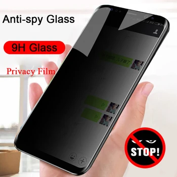 Anti-Spy Privacy Glass na Samsung Galaxy M30 M40 M10 M20 A40S A6, A8 Plus 2018 Screen Protector Samsung A7 2018 A9 sklo