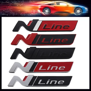 Auto Styling N LINE NLINE Blatník Zadný Kotúča, Znak, Odznak Nálepka pre Hyundai Sonata IX35 Prízvuk Tucson Solaris Coolpad Azera Getz