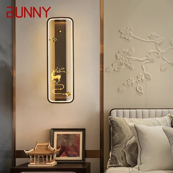 BUNNY Mosadz Nástenné Svietidlo LED Moderné Luxusné Sconce Dekorácie Interiéru Domácnosti Spálňa Posteli Obývacia Izba Chodba Osvetlenie