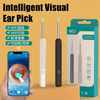 Bezdrôtové Inteligentné Visual Ucho Vybrať Vysávač, 3,5 mm Svetelný Endoskopu Prenosné Ucho Cleaning Tool HD Otoscope Ucho Trhanie Lyžica