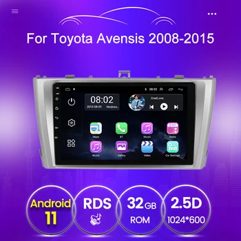Car Audio Stereo Pre Toyota Avensis 3 2008 2009 2010 2011 2012 2013 2014 2015 Android 11 Carplay Autoradio Multimediálne BT SWC