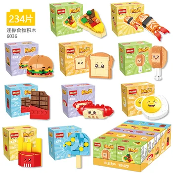 Creative Expert Hamburger Mini Potraviny Model Stavebné Bloky, Hranolky Tehly Detí Vzdelávacie Montáž Hračky, Stolové Ozdoby