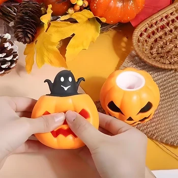 Halloween Ghost Squeeze Tekvica TPR Ghost Pohár Hračky Dekompresný Fidget Relaxačná Zmyslové Stres Reliefing Darček Pre Deti Dospelých