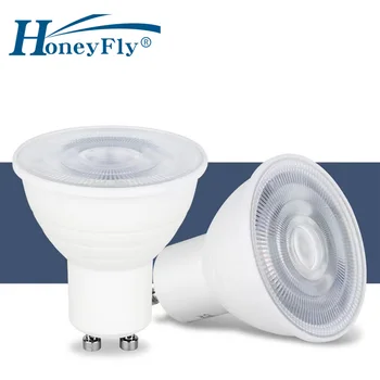 HoneyFly 10pcs Stmievateľné GU10 LED Žiarovka 3W/5W MR16 (50mm) +C 220-240V GU10, Teplé Biele COB LED Hliníkové Spot Lampy Pohár
