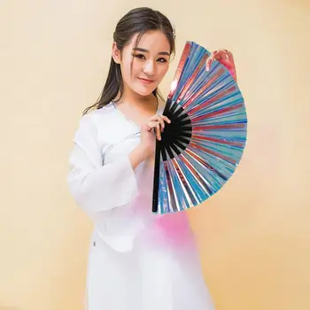 Jednoduché Čínske Ventilátor Dekoratívne 13 Rebrá Nepremokavé 13 Palcový Festival Ručné Skladanie Ventilátor Zložené Ventilátor Oblečenie, Príslušenstvo