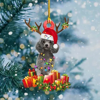 Krásny Strom Darček Ornament Psa Vianočné Ozdoby Prívesok Dog Tlač Vianočných Ozdôb Nový Rok 2024