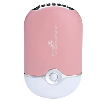 Mini USB Ventilátor Plastové Vstavané Lítiové Batérie, Ventilátor Klimatizácia Nabíjateľná Rias Ventilátor (Ružové)