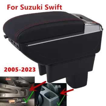 NOVÉ Pre Suzuki Swift Opierkou box 2005-2023 Centrum stredovej Konzoly Nový Úložný Box Veľký Priestor Dvojitá Vrstva USB Nabíjanie