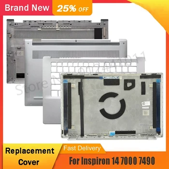 Nové Pre Dell Inspiron 14 7000 7490 Série Notebooku, LCD Späť Horný Kryt opierka Dlaní Hornej Spodnej časti Prípade Zadné Veko Strieborné A C D Shell