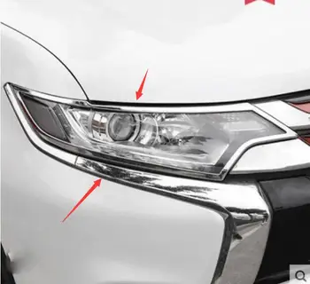 Pre Mitsubishi Outlander 2016 2017 2018 2019 2020 ABS Chrómovaný Svetlometov Zadné zadné Svetlo Lampy Zadný Kryt Dekorácie JF